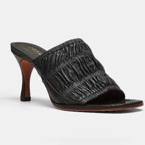 NWT Joie Lisa High Heel  Black Leather Mule Women’s Sz 7 B